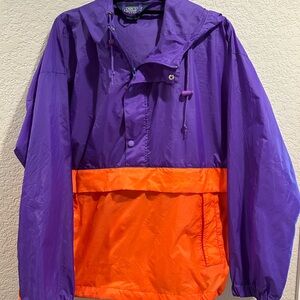 Lands' End Purple and Orange Windbreaker